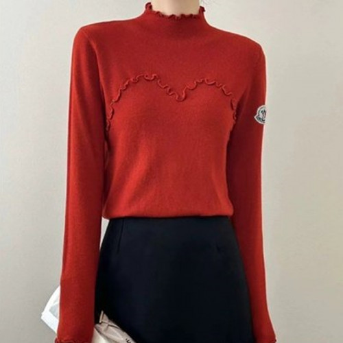 몽클*어   바스트 주름셔링 니트 (1009)