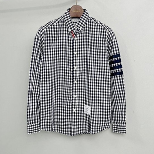 톰브*운   잔체크 사선완장 드레스 셔츠