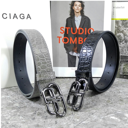 발렌시아가 크로커다일 아워글래스 벨트