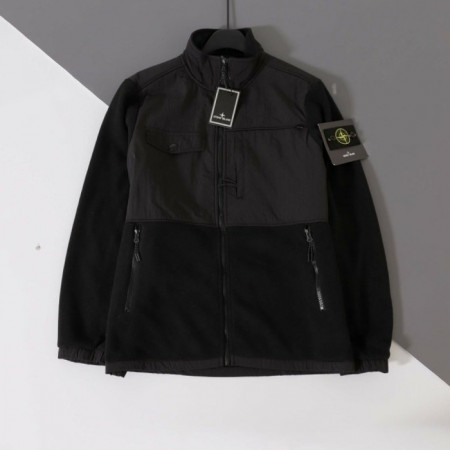 스톤 아일*드   배색 후리스 점퍼