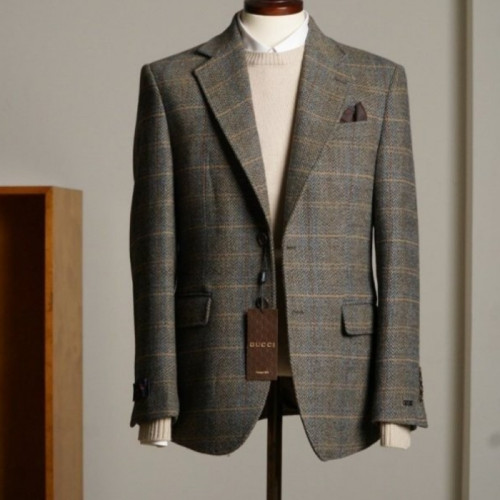 GUC*I   투스체크 울100% 자켓