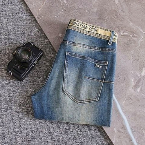 DIOR 밴드 포인트로고 워싱스판 데님진