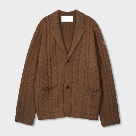 몽클*어   울 꽈배기 헤비 니트자켓