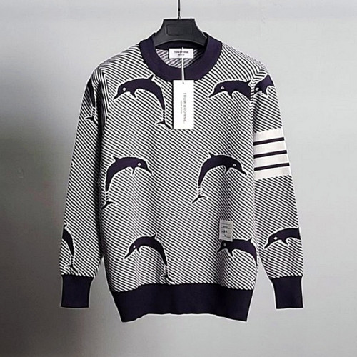 톰브*운 THOMBROWNE 사선완장 돌핀 울 니트