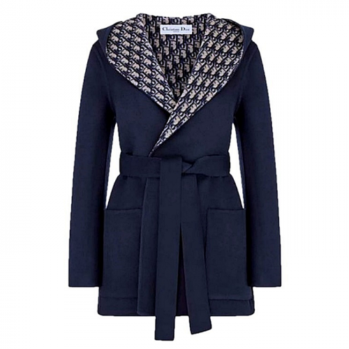 DIOR 오블리크CROPPED 후드 코트