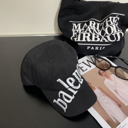 BALENCIA*A   빅 사선 레티링 자수모자