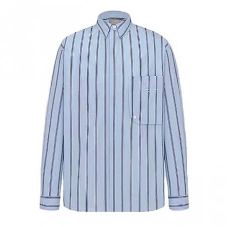 DIOR 꾸뛰르 포켓 스트라이프 셔츠