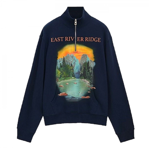 로*베 LOEWE 쉬머링벨리 집업 스웻셔츠