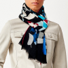 HERMES 그래피티 퍼즐 머플러 - 블랙멀티