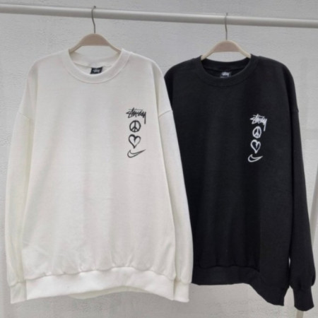 NIKE x SS   피스 러브 기모맨투맨