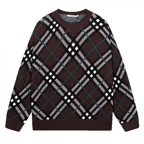 BURBERRY 울모헤어 블랜드 체크 스웨터