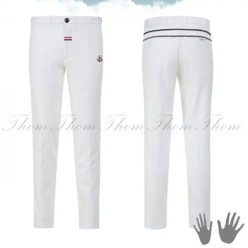 몽클*어   슬림핏 투포인트 라인 기모 밴딩 팬츠