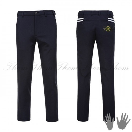 스톤 아일*드   슬림핏 두줄 포켓 기모 밴딩 팬츠