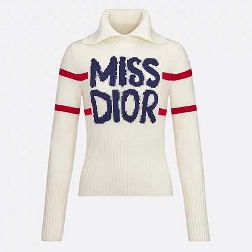 DIOR Miss Dior 알프스 모크넥 울 스웨터
