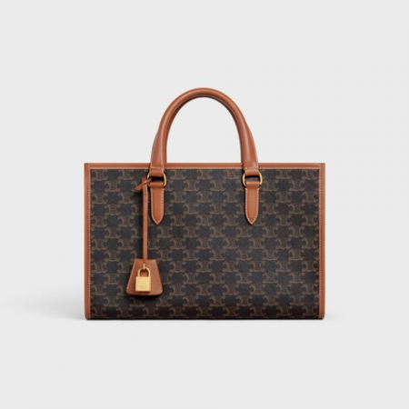 CELINE 미니 호리존탈 카바스 - 트리옹프 캔버스 & 카프스킨