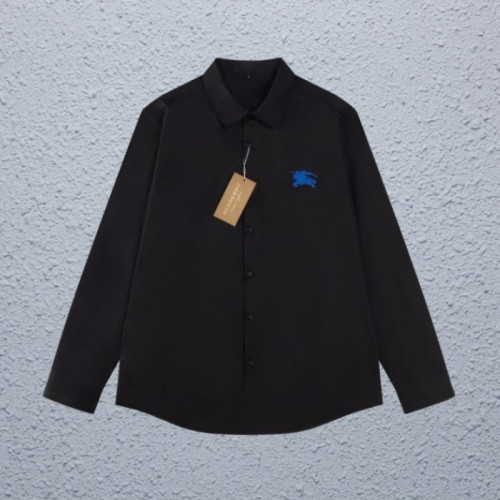 버*리   블루 말 자수 셔츠