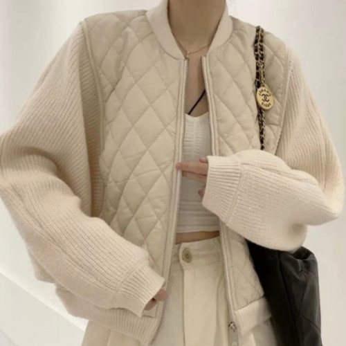 몽클*어   니트배색 퀄팅 점퍼(6607)