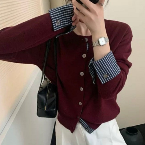 몽클*어   체크 포인트 니트가디건 (104)