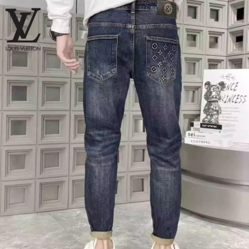 LOUIS VUITT*N   불박 패턴 포인트 청바지