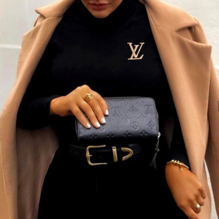 2024 F/W 루이*통   LV모노그램 (골드)플레이트 터틀넥