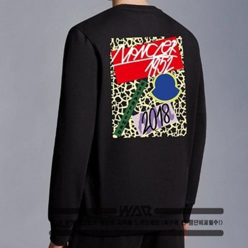 MONCL*R   레퍼드 낙서 프린팅 로고 밍크양기모 티셔츠