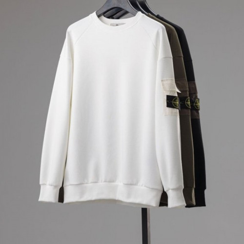 스톤 아일*드   코튼 플리스 가먼트 다이드 크루넥 스웨트 셔츠