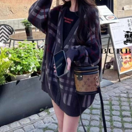 BURBER*Y   시그니처 울 여성 가디건