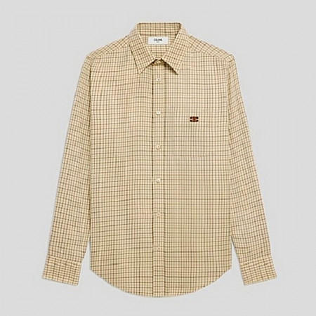 CELINE 트리옹프 글렌체크 셔츠