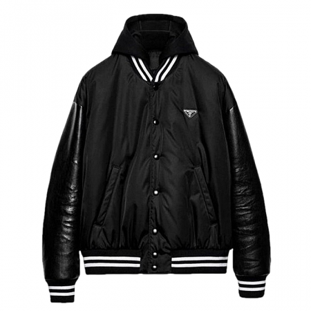 PRADA 디태처블 후디드 봄버 자켓