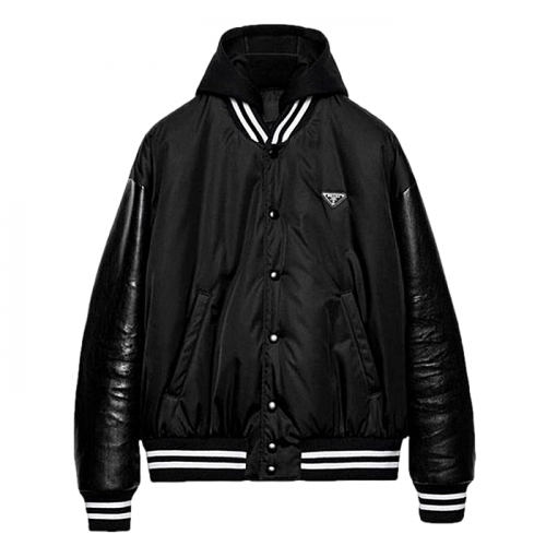 PRADA 디태처블 후디드 봄버 자켓