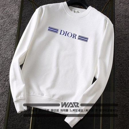 CHRISTIAN DI*R   시그니처 3선 로고 밍크 양기모 티셔츠