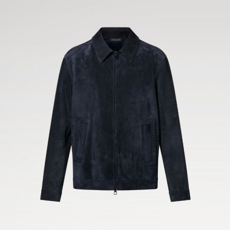 LOUIS VUITTON 레더 지퍼 블루종