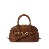 미우 MIUMIU 아방뛰르 나파 탑 핸들백  - 브라운