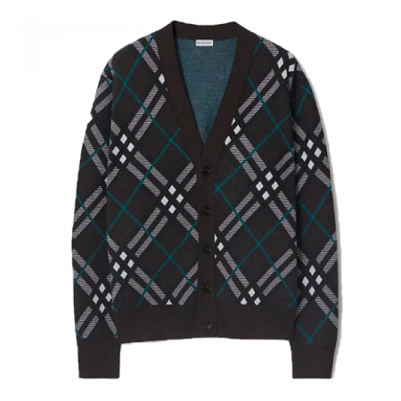 BURBERRY 울블랜디드 체크 가디건