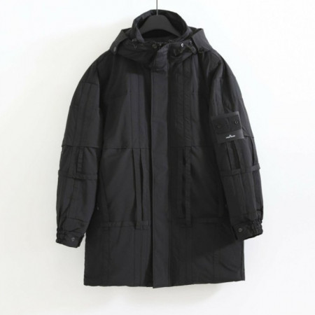 스톤 아일＊드   수입 쉐도우 블랙라벨 하프다운 파카