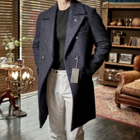 GUC*I   알파카 더블 브레스티드 코트