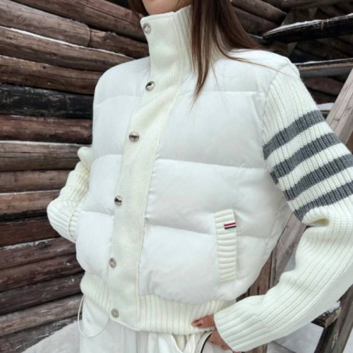 톰브*운   수입 다운 필드 울샤이니 크롭자켓