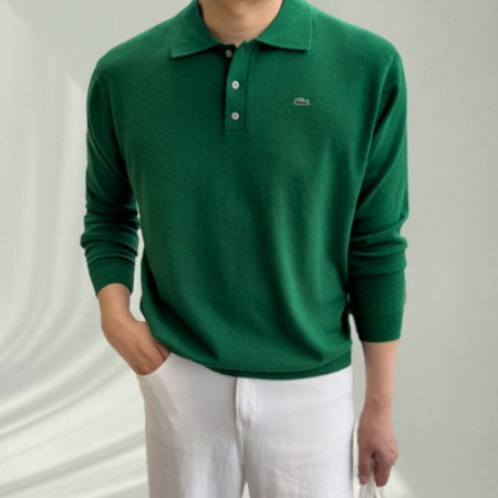 라코*테  비스 버튼카라 니트긴팔