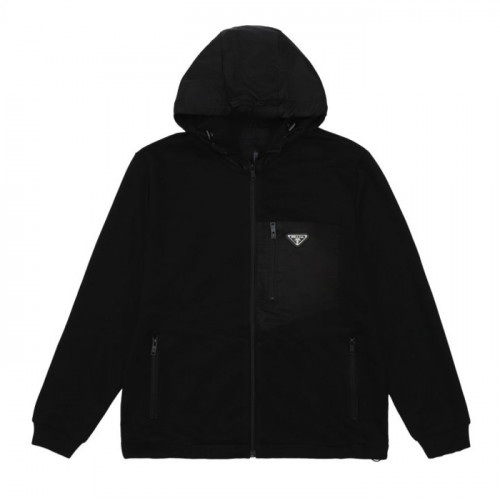 PRA*A   리나일론 코튼 후드집업