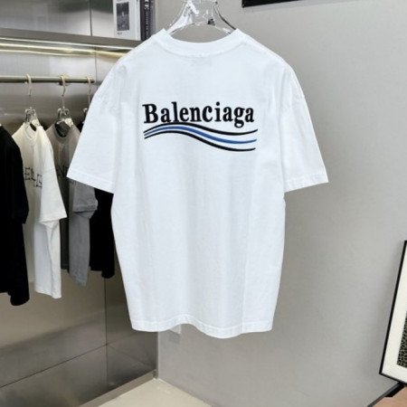 발렌시*가   웨이브 자수 워싱 티셔츠