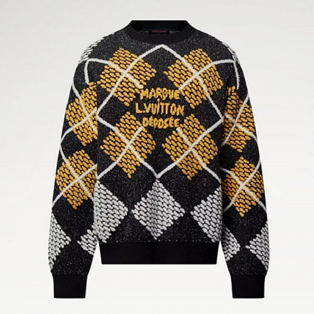 LOUIS VUITTON 아가일 모티프 청키 스웨터