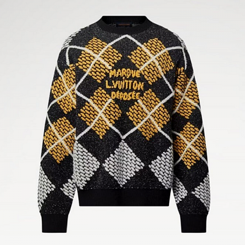 LOUIS VUITTON 아가일 모티프 청키 스웨터
