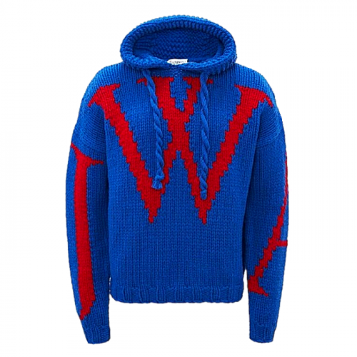 JW ANDERSON 로고 청키 니트 후디