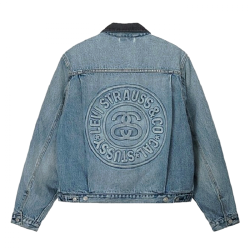 STUSSY x LEVI 엠보스로고 데님자켓