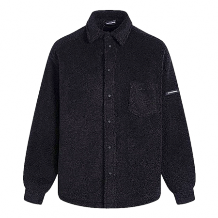 BALENCIAGA 브러쉬드 플리스 오버 셔츠자켓