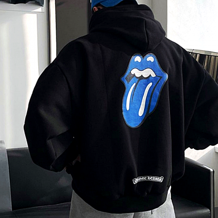 크롬*츠 Chrome hearts 롤링 기모 후드