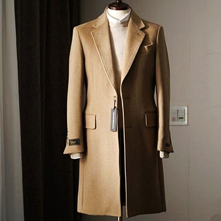 EMPORIO ARMANI 호시 스테치 싱글코트 - 베이지