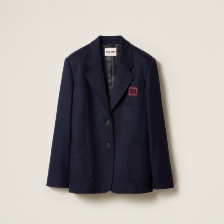 MIU MIU 싱글브레스트 벨루어 재킷