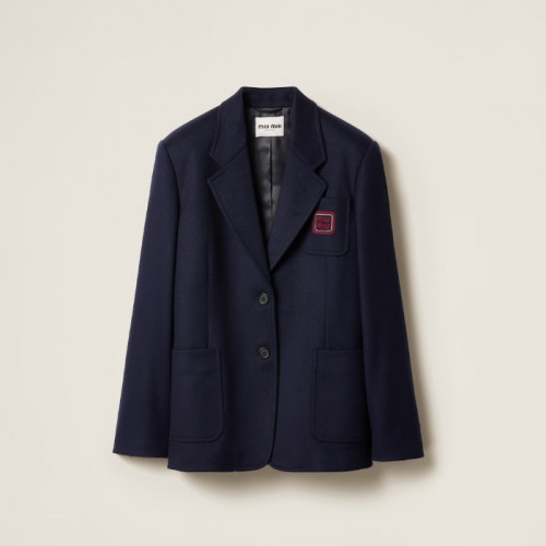 MIU MIU 싱글브레스트 벨루어 재킷