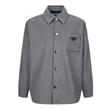 PRADA 오버숄더 울블랜드 셔츠자켓